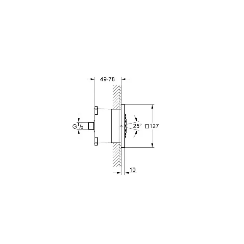Боковой душ, хром Grohe Rainshower F-Series 27251000