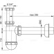A43 Сифон для умывальника D40 c накидной гайкой 5/4"