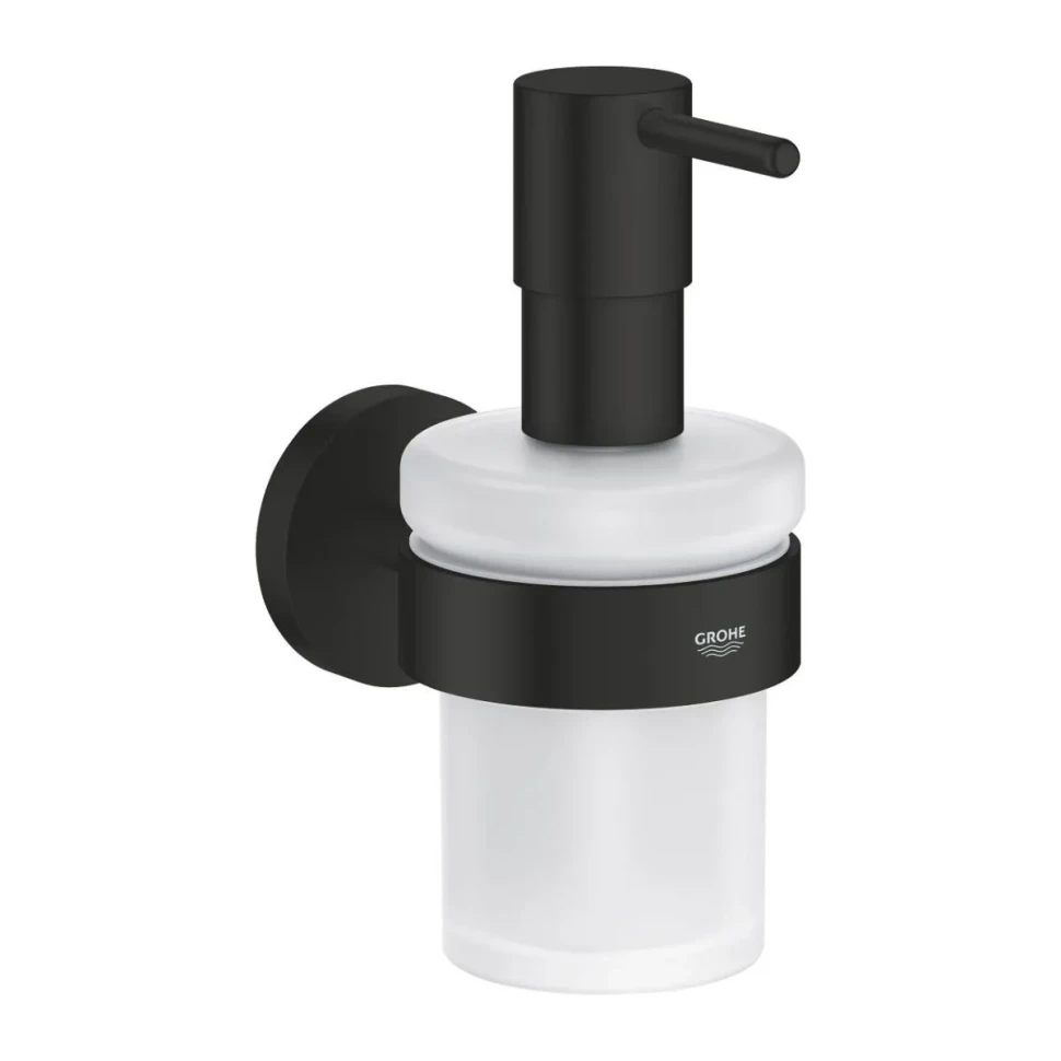 Дозатор жидкого мыла с держателем, черный Grohe Essentials 1022572430