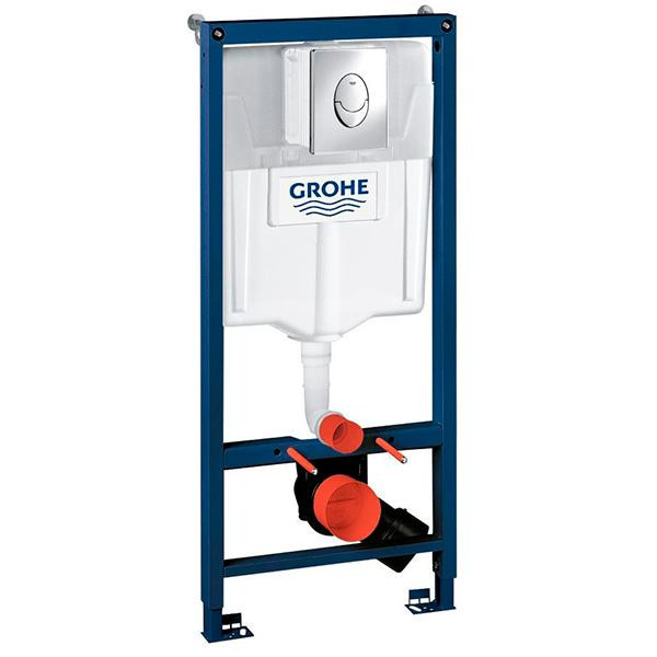Инсталляция Grohe Rapid SL 3 в 1 (овальная кнопка, хром) 38721001