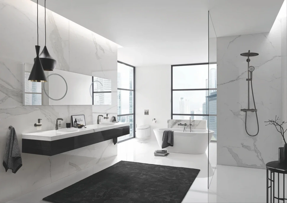 Душевая система с термостатом для душа, тёмный графит Grohe Euphoria XXL 310 26075AL0
