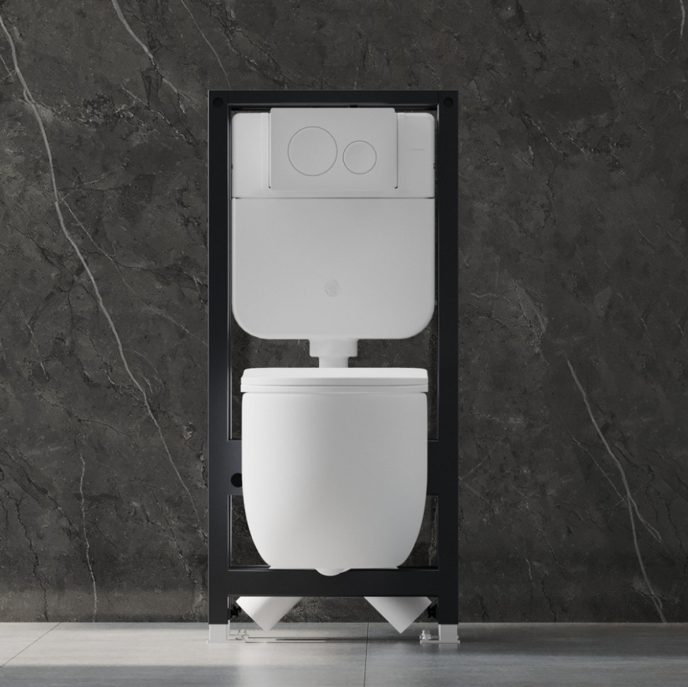 Инсталляция двойная самонесущая ABBER AC0106 для двух подвесных унитазов