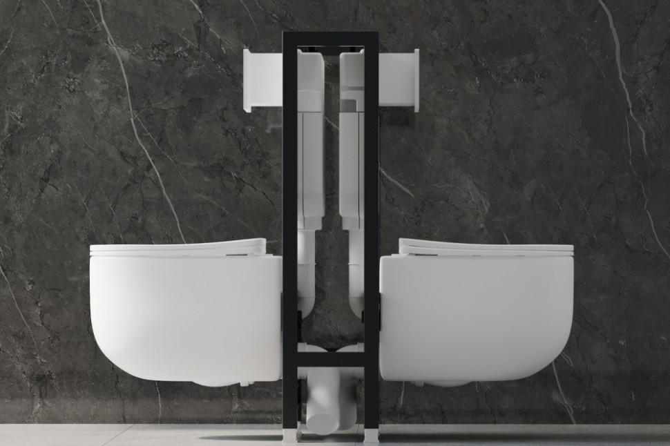 Инсталляция двойная самонесущая ABBER AC0106 для двух подвесных унитазов