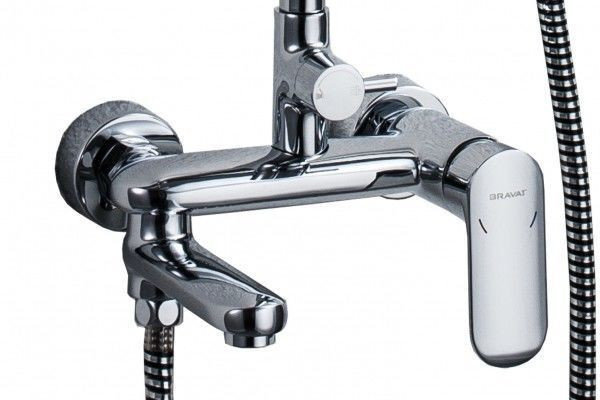 ДУШЕВАЯ КОЛОННА СО СМЕСИТЕЛЕМ ДЛЯ ВАННЫ C ПОВОРОТНЫМ ИЗЛИВОМ BRAVAT OPAL R F6125183CP-A2-RUS