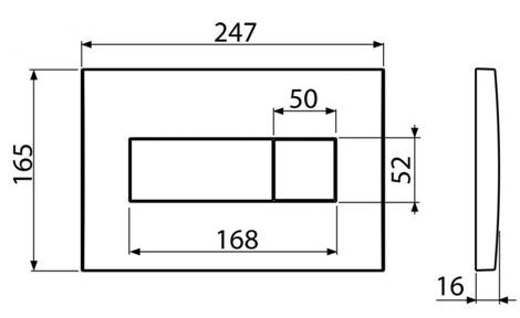 Панель смыва, хром, глянец Alcaplast M371