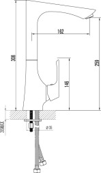 LEMARK Серия UNIT. Смеситель для кухни с поворотным изливом - LM4505C