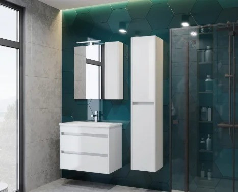 Шкаф зеркальный ЮВЕНТА BrxMC-80 Белый
