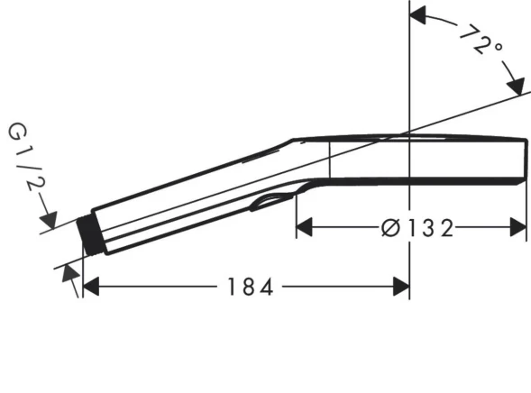 Ручной душ, шлифованнный черный хром Hansgrohe Rainfinity 130 3jet 26864340