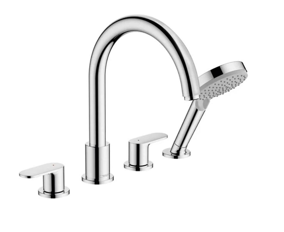 Смеситель для ванны на 4 отверстия, хром hansgrohe vernis blend 71456000