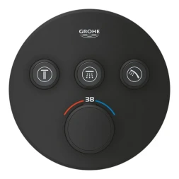 Термостат для ванны, встраиваемый, на 3 выхода, черный матовый Grohe Grohtherm 29508KF0