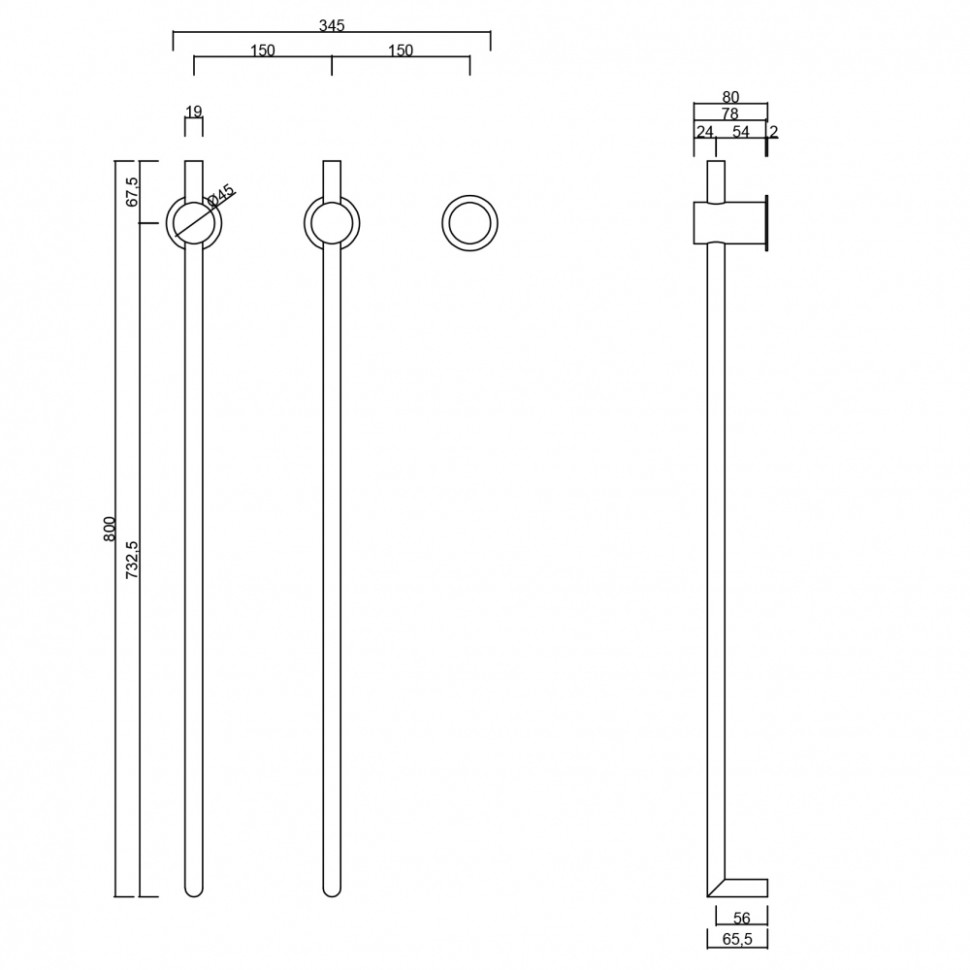 Полотенцесушитель электрический ABBER Charme AH4002G золото матовое