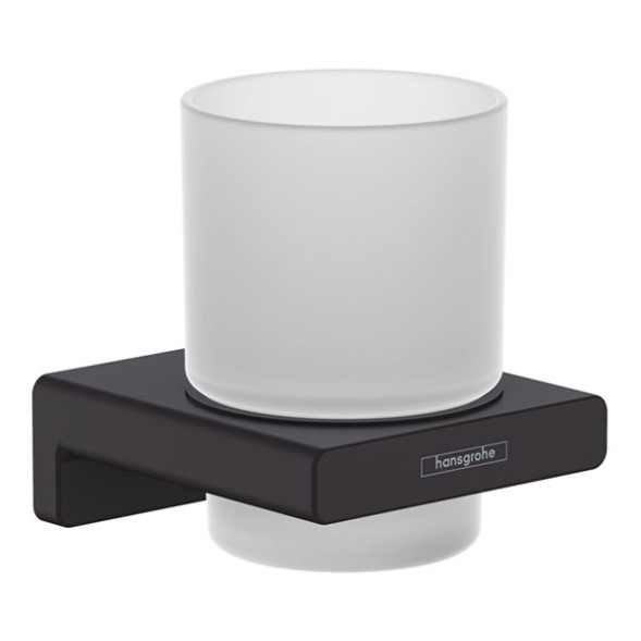 Стакан для зубных щеток с держателем, черный Hansgrohe AddStoris 41749670