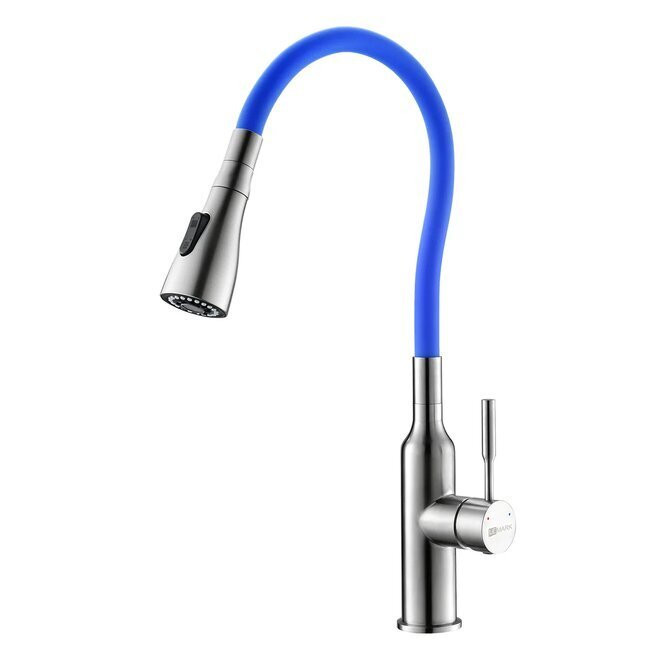 LM5082S-Blue EXPERT Смеситель для кухни с поворотным изливом, сталь