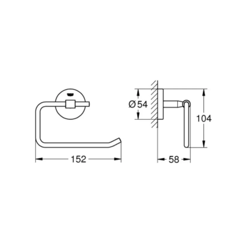 Держатель бумаги, хром Grohe BauCosmopolitan 40457001