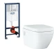 Комплект 4в1: Инсталляция 38772001, унитаз с крышкой-сиденьем GROHE Euro Ceramic 39703000/38772001