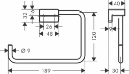 Держатель для полотенца, кольцевой, шлифованная бронза Hansgrohe AddStoris 41754140