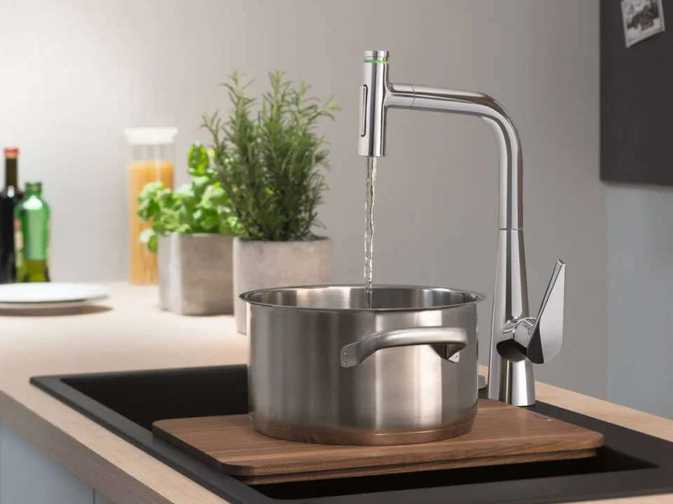 Мойка S51, композитная, с крылом, 510х1050, черный гранит Hansgrohe 43314170