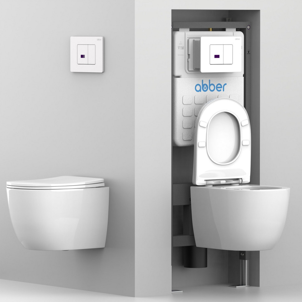 Кнопка смыва сенсорная ABBER AC0122S хром глянцевый