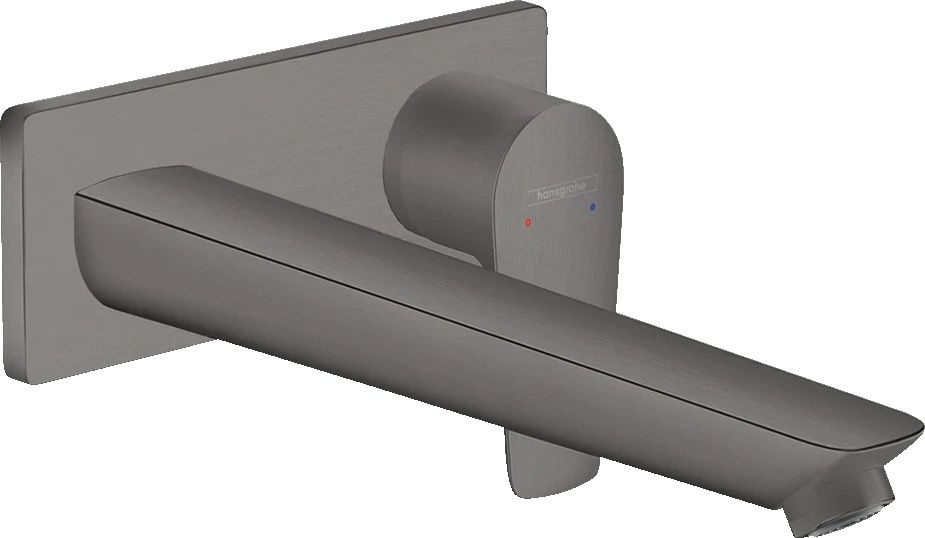 Смеситель для раковины, настенный, шлиф. черный хром Hansgrohe Talis E 71734340