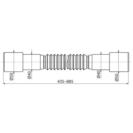 Гибкое соединение 50/40×40/50 Alcaplast A720