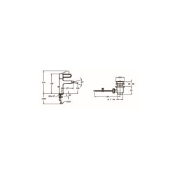 E21033-00-CP ODEON RIVE GAUCHE Смеситель для биде с д/к, корпус хром, ручка белая