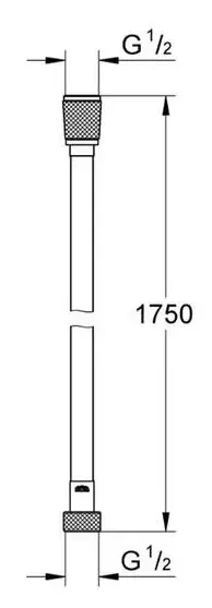 Душевой шланг GROHE Silverflex с защитой от перегибов, 1750 мм, хром (28388000)