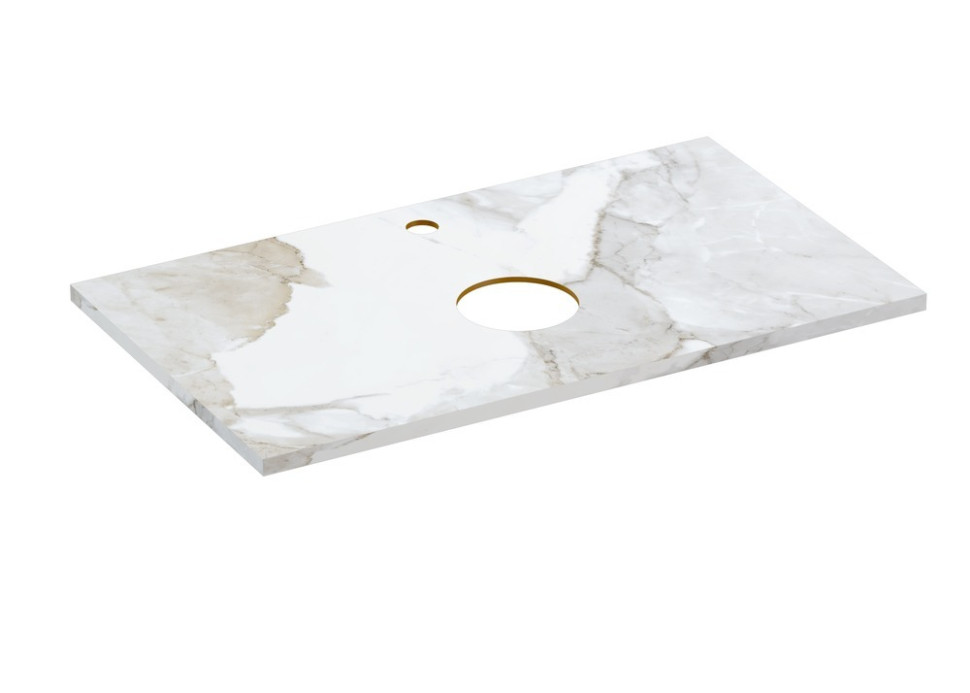 Столешница STONE из керамогранита Life 80х45х2 белый сатиновый