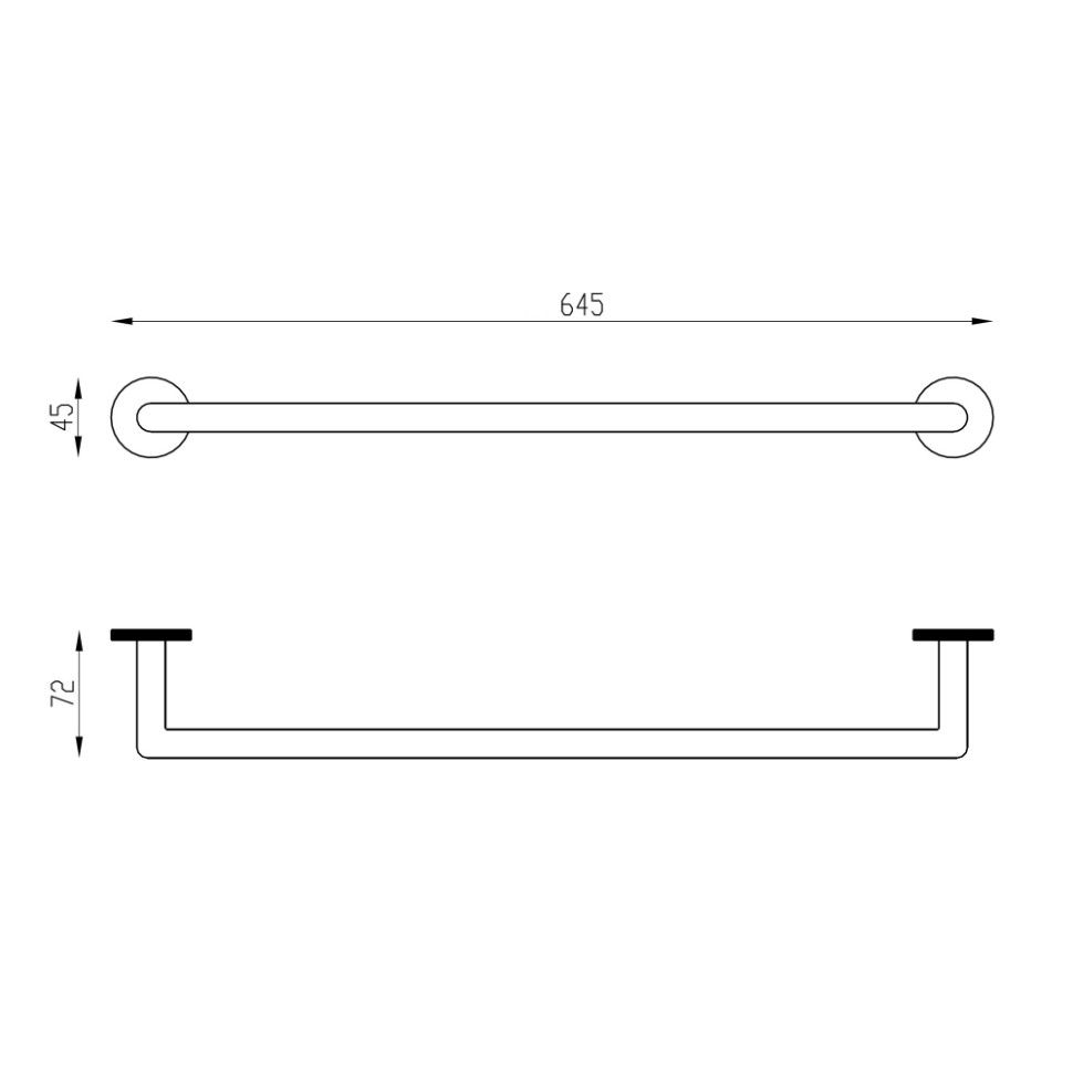 Полотенцедержатель ABBER Pol 316 AA1956BGG брашированная оружейная сталь