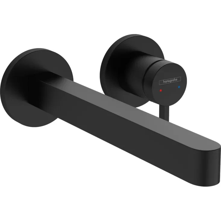 Смеситель для раковины, настенный, черный Hansgrohe Finoris 76050670