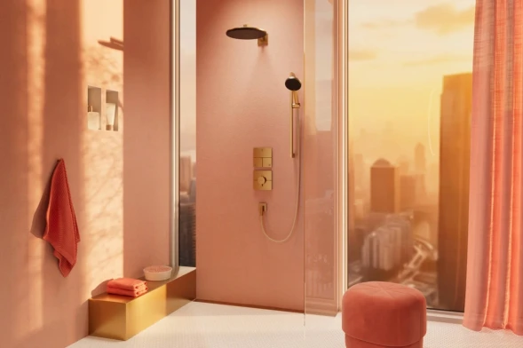 Переключатель потоков, встраиваемый, бронза Hansgrohe ShowerSelect Comfort E 15573140