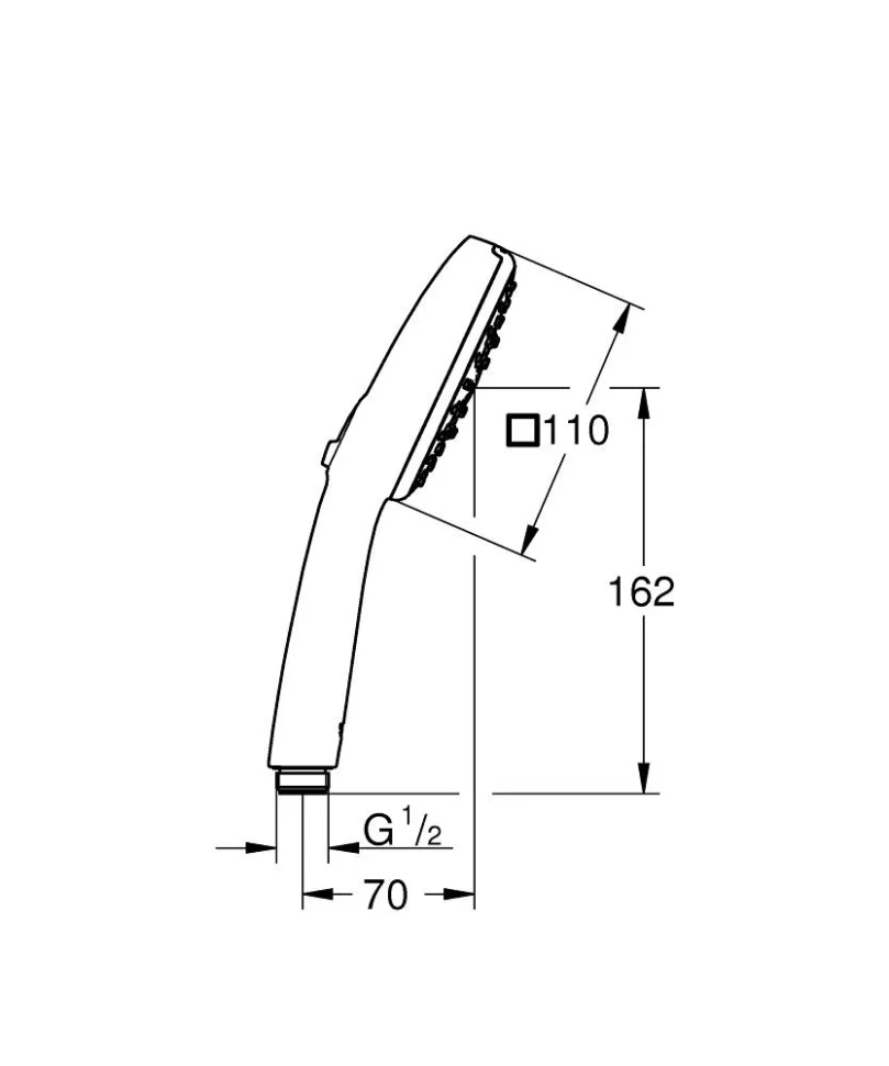 Ручной душ, хром Grohe Tempesta Cube 110 27574003