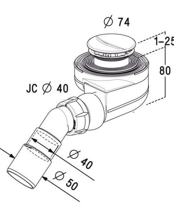 Сифон для поддона Radaway Turboflow TB50P