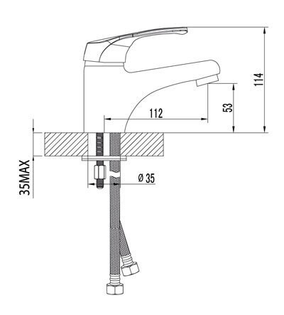 LEMARK Серия OMEGA. Смеситель для умывальника  -  LM3106C