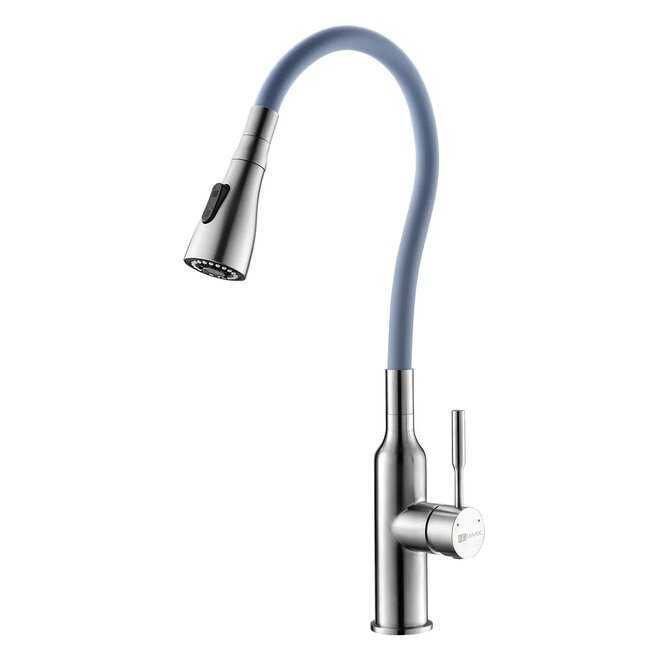 LM5082S-Gray EXPERT Смеситель для кухни с поворотным изливом, сталь