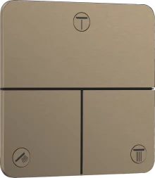 Переключатель потоков, встраиваемый, бронза Hansgrohe ShowerSelect Comfort Q 15587140