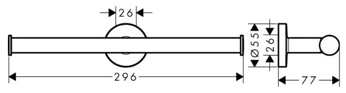 Держатель запасного рулона туалетной бумаги, хром Hansgrohe Logis Universal 41717000