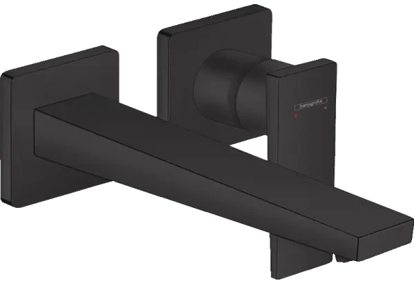 Смеситель для раковины, настенный, черный Hansgrohe Metropol 32526670