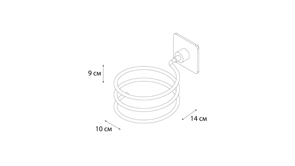 "SQUARE" Держатель для фена FX-93119 (к/к 10)