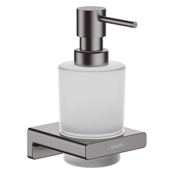 Дозатор жидкого мыла с держателем, шлифованный черный хром Hansgrohe AddStoris 41745340
