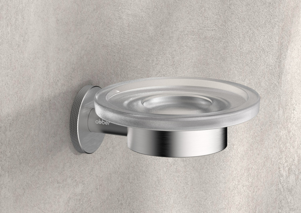 Мыльница с держателем ABBER Pol 316 AA1958BST брашированная сталь
