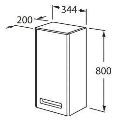 ZRU9302841 THE GAP ШКАФЧИК, ЛЕВЫЙ,ТИК.ДЕРЕВО