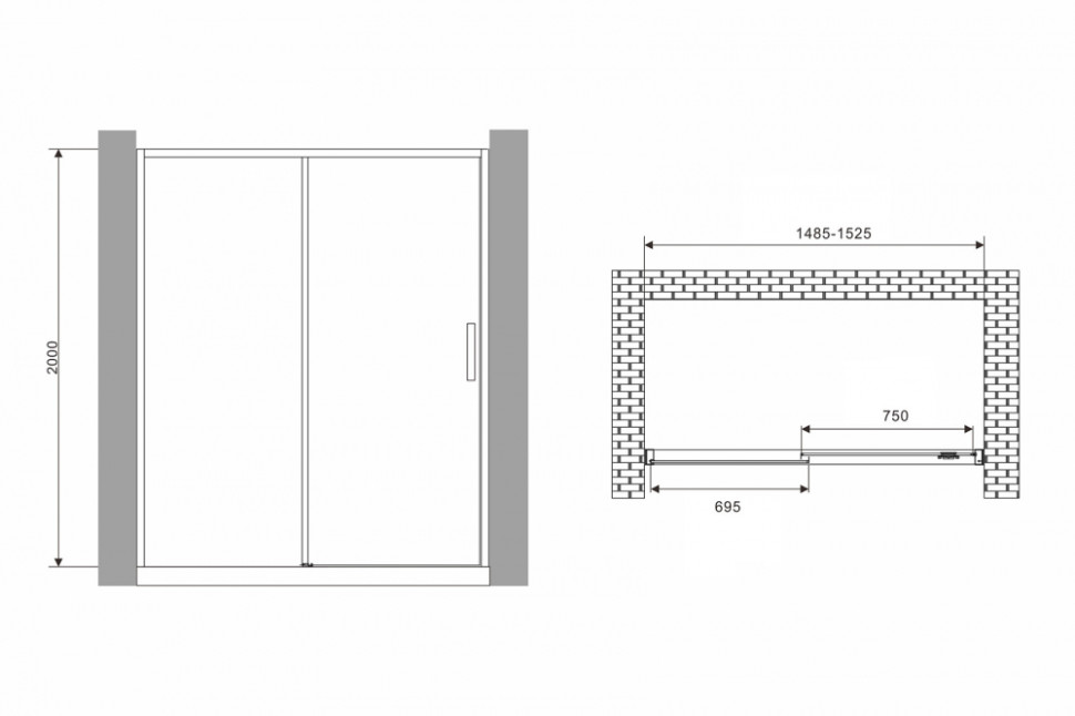 Душевая дверь ABBER Komfort AG93150