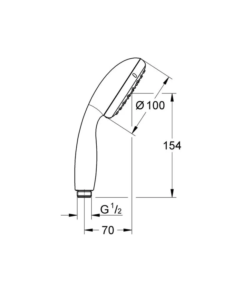 Ручной душ GROHE Vitalio Start 100 2 режима струи, черный матовый (279462430)