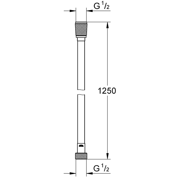 Душевой шланг 1250, хром Grohe Silverflex 28362000