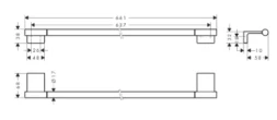 Держатель для полотенца 661, шлиф. черный хром Hansgrohe AddStoris S 41767340