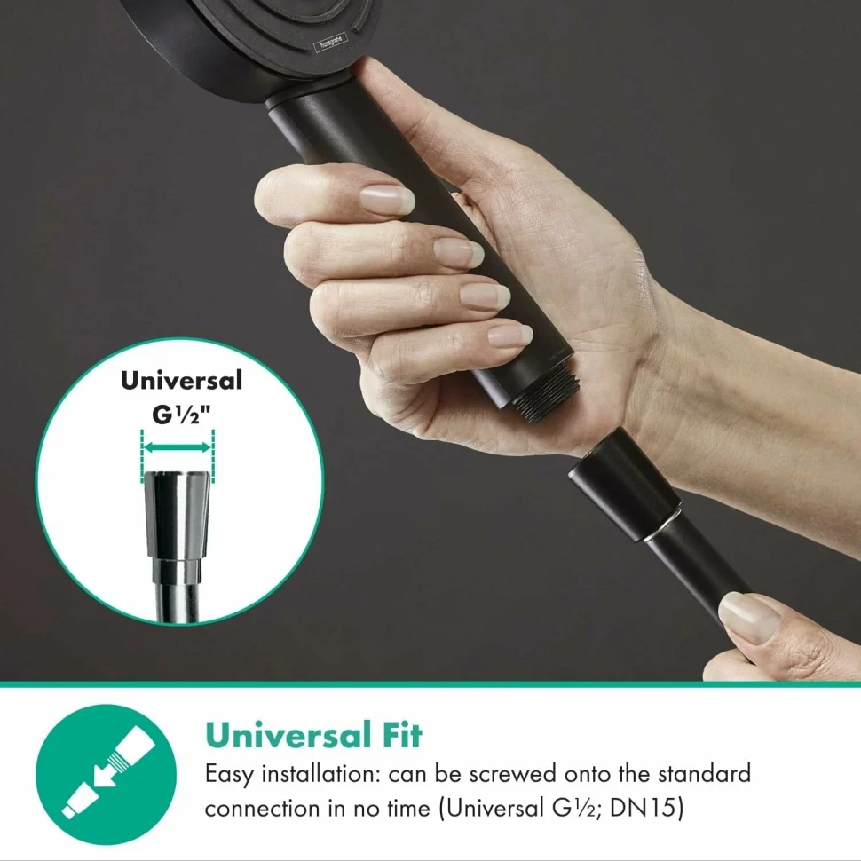 Душевой шланг 1600, черный Hansgrohe Isiflex 28276670