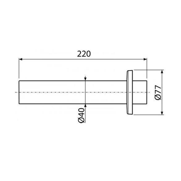 Труба с обрамлением 40 Alcaplast P046