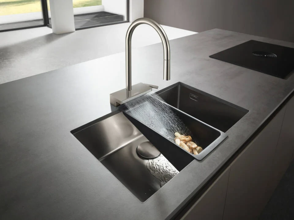 Мойка S71, с крылом, 510х1050, нержавеющая сталь Hansgrohe 43307800