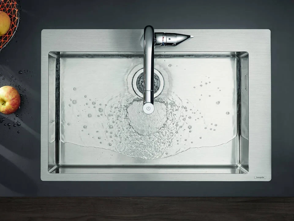 Мойка S71, с крылом, 510х1050, нержавеющая сталь Hansgrohe 43307800
