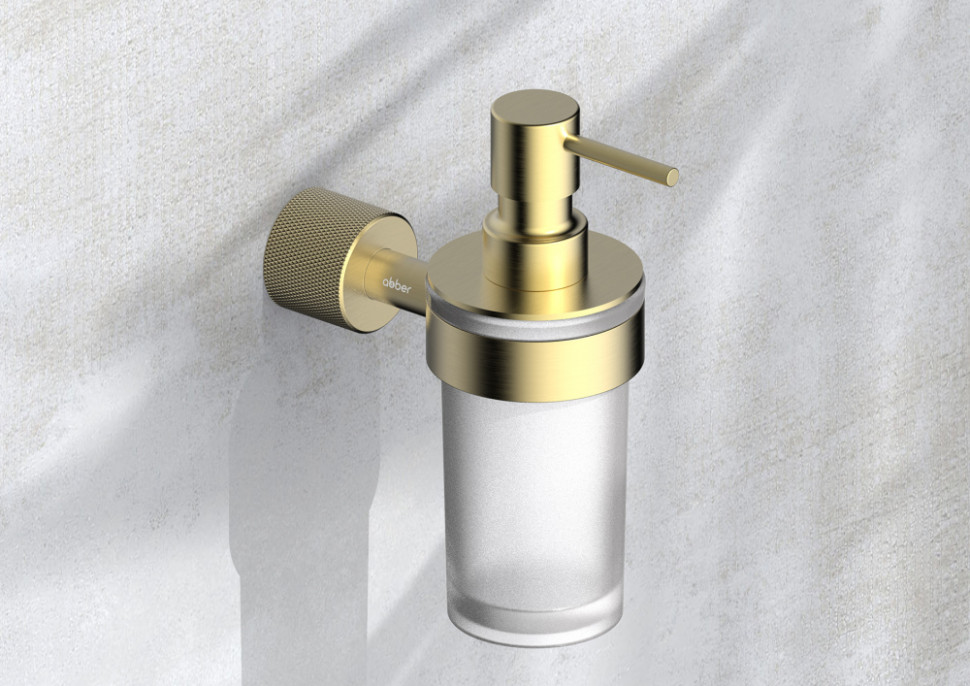 Диспенсер с держателем ABBER Pol 316 AA1959BG брашированное светлое золото